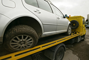 car on flatbed
